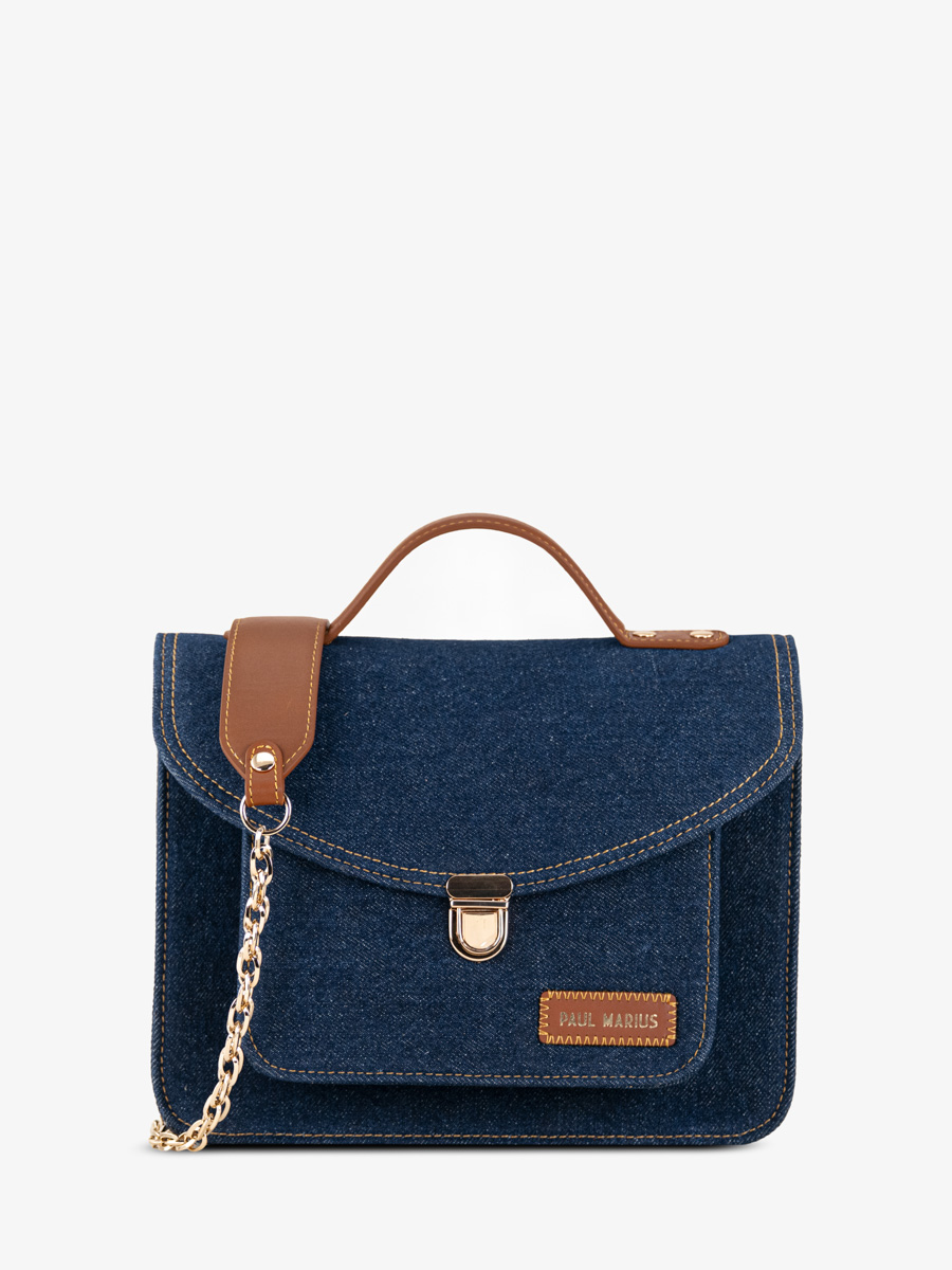 cross-body-bag-blue-jean-leather-mademoiselle-george-n2-denim-brut-front-view-w105-dblu-denim