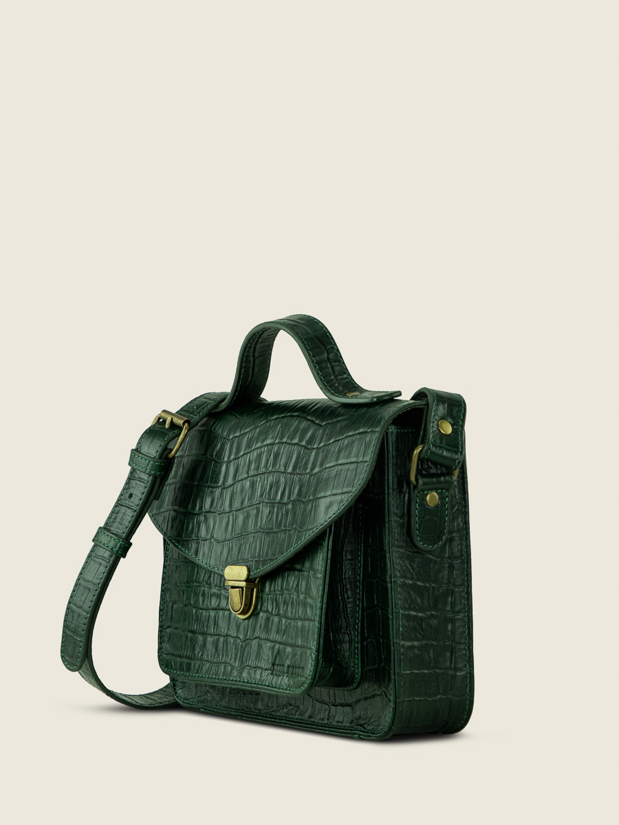 green-leather-handbag-mademoiselle-george-heritage-malachite-paul-marius-side-view-picture-w05-cr-dg
