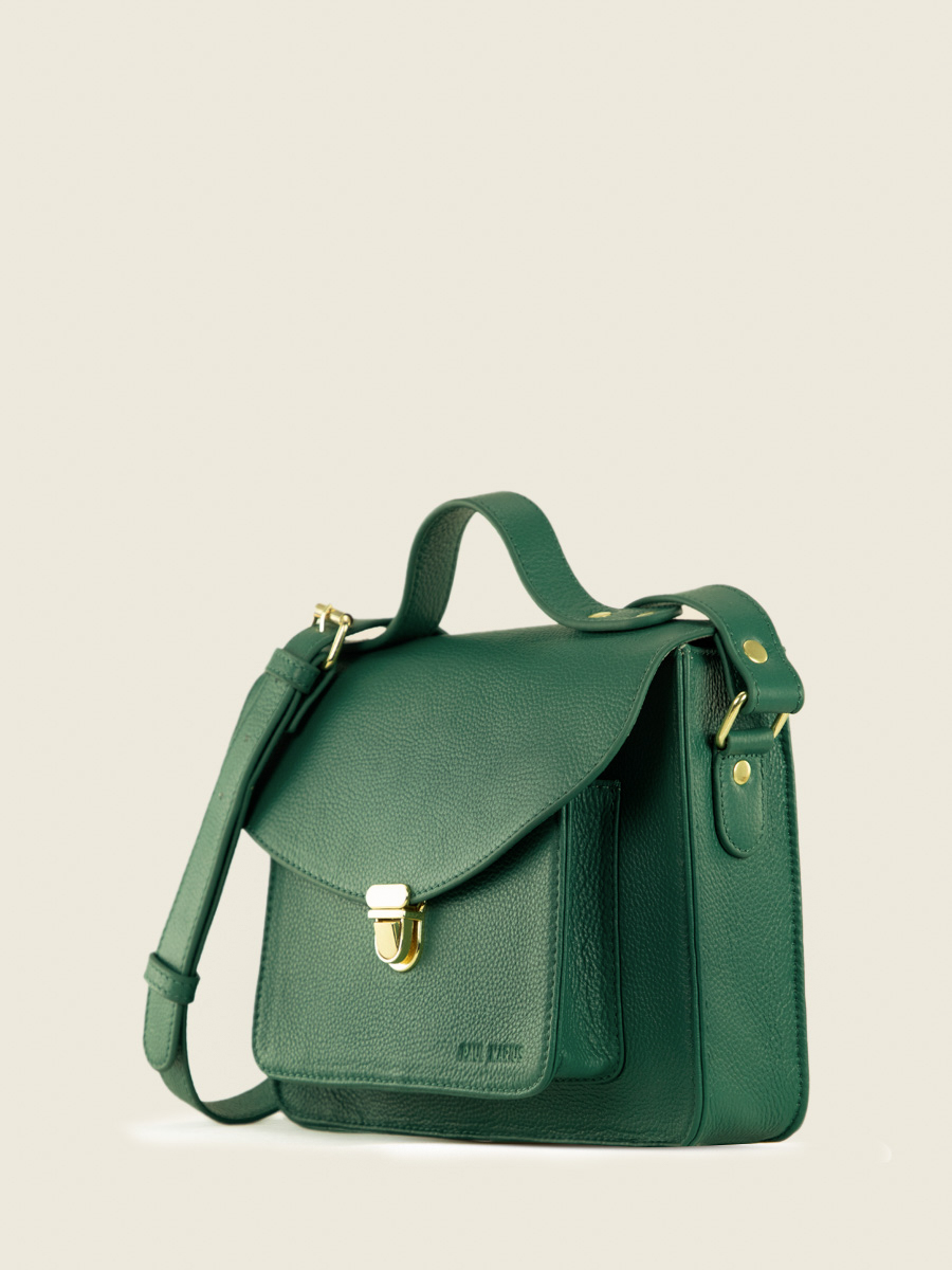 green-leather-handbag-mademoiselle-george-azur-imperial-green-paul-marius-back-view-picture-w05-az-gr