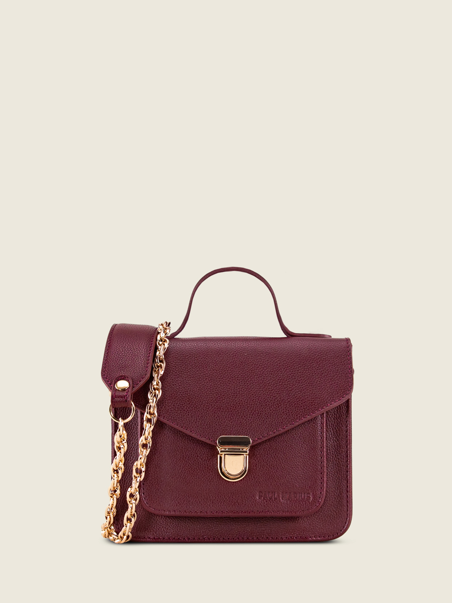 mini-cross-body-bag-leather-mademoiselle-george-xs-n2-burgundy-front-view-w105xs-p