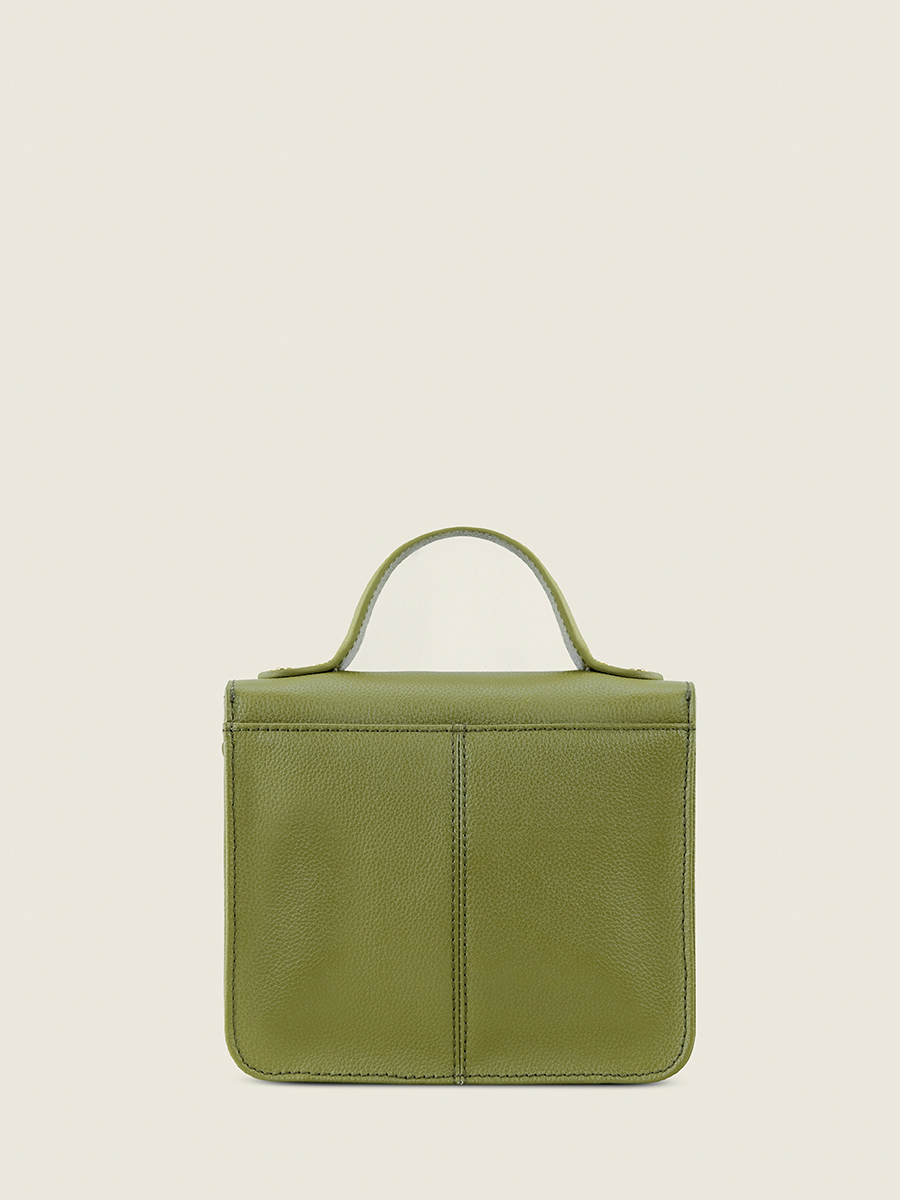 mini-cross-body-bag-leather-mademoiselle-george-xs-n2-olive-green-back-view-w105xs-gr-o