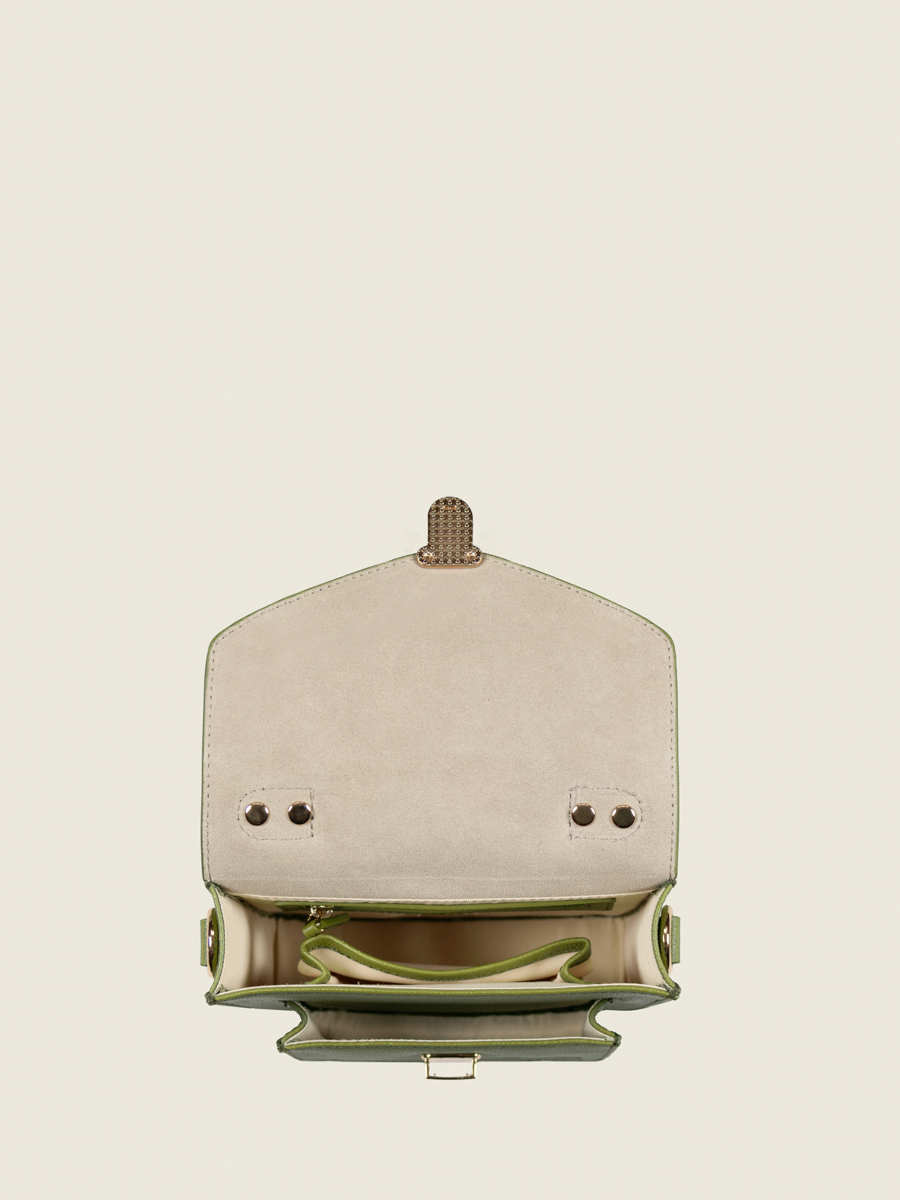 mini-cross-body-bag-leather-mademoiselle-george-xs-n2-olive-green-inside-view-w105xs-gr-o