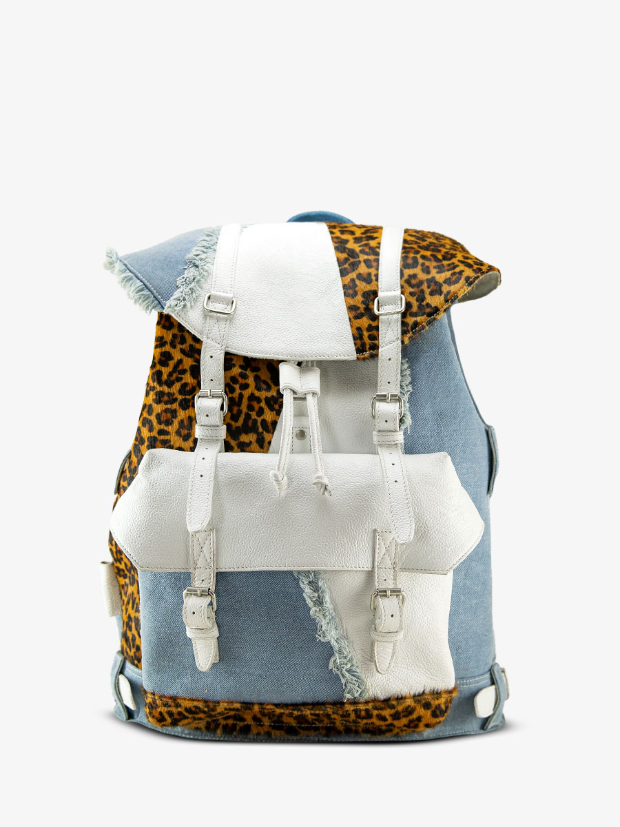 white-leopard-leather-backpack-for-women-side-view-picture-monlegionnaire-chimere-denim-white-paul-marius-bbp-ch-w-denim