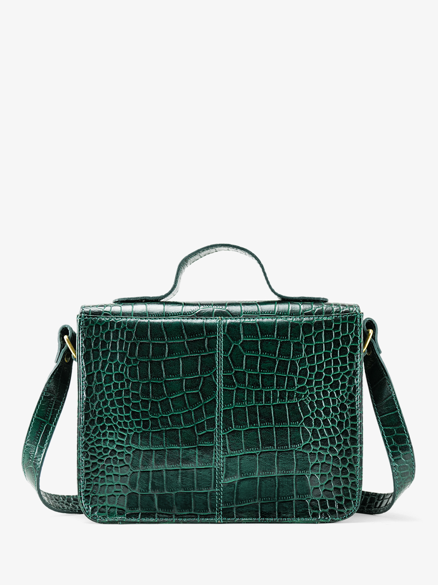 leather-crossbody-bag-for-woman-dark-green-rear-view-picture-mademoiselle-george-alligator-malachite-paul-marius-3760125357331