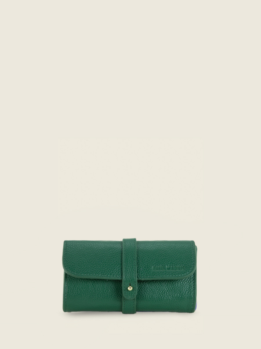 green-leather-glasses-case-oscar-azur-imperial-green-paul-marius-front-view-picture-m50-az-gr