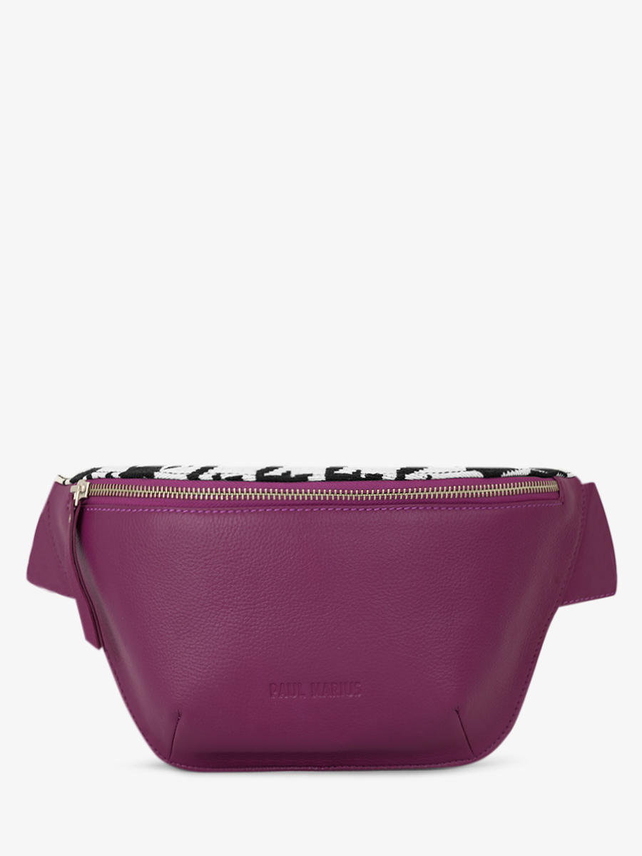 purple-leather-fanny-pack-labanane-allure-zinzolin-paul-marius-front-view-picture-m503-hs2-zi