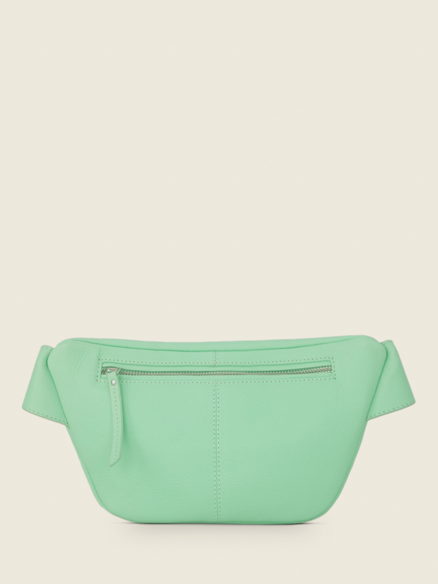 green-leather-fanny-pack-labanane-pastel-mint-paul-marius-back-view-picture-m503-pt-gr