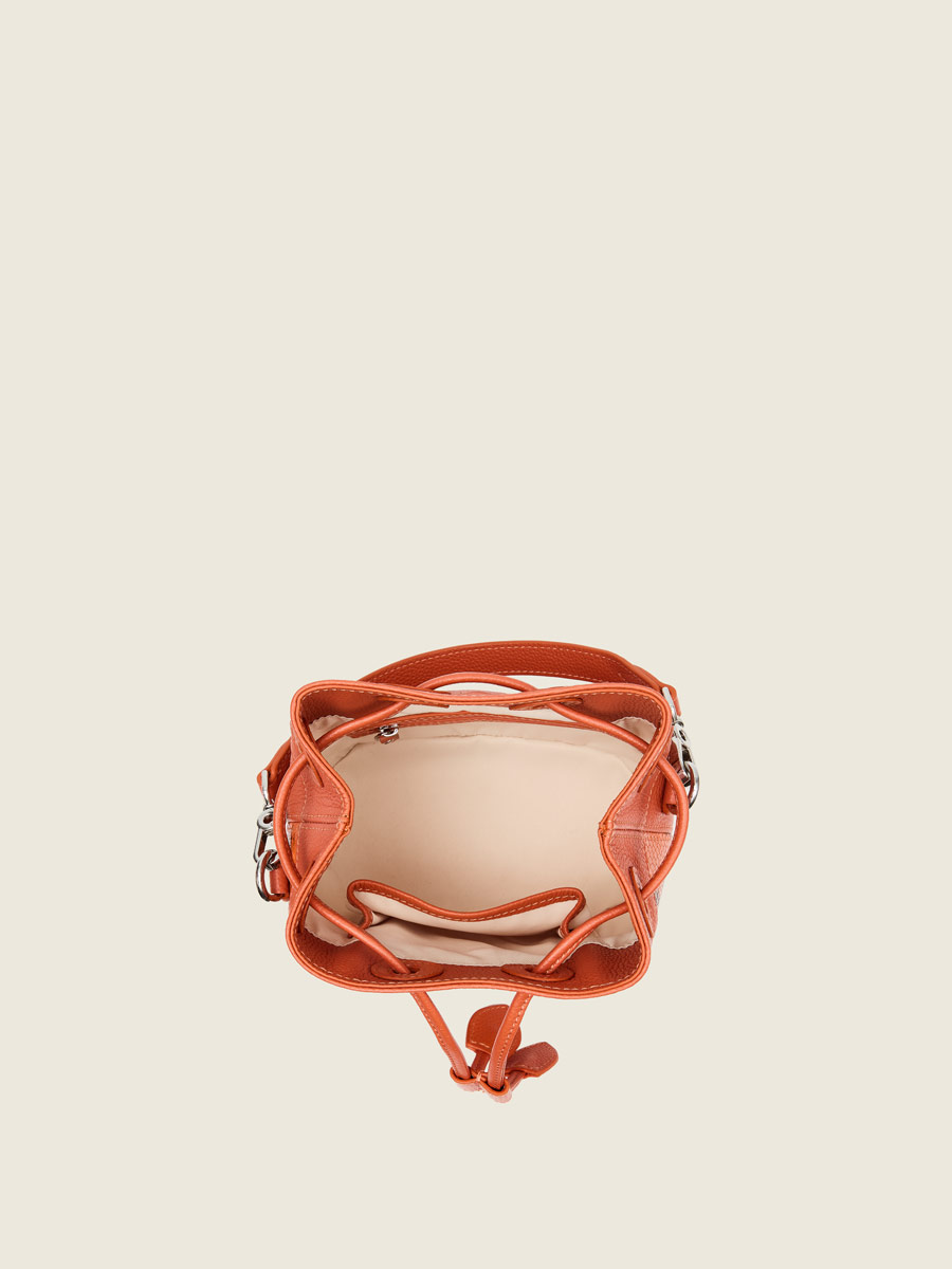 Small bucket amber python handbag Capucine XS Python - Amber focus material photo