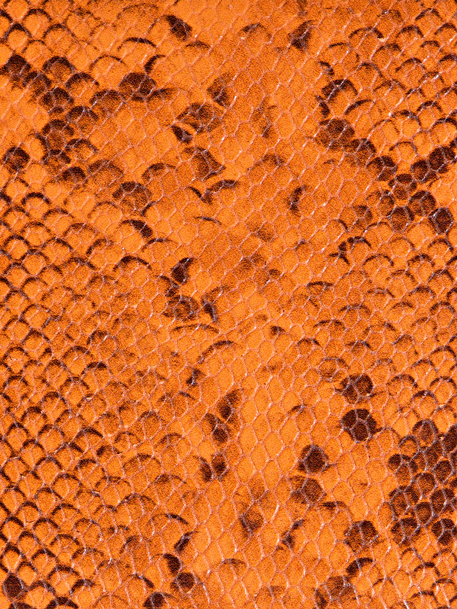 Amber python leather handbag Madame George Python - Ambre inside view