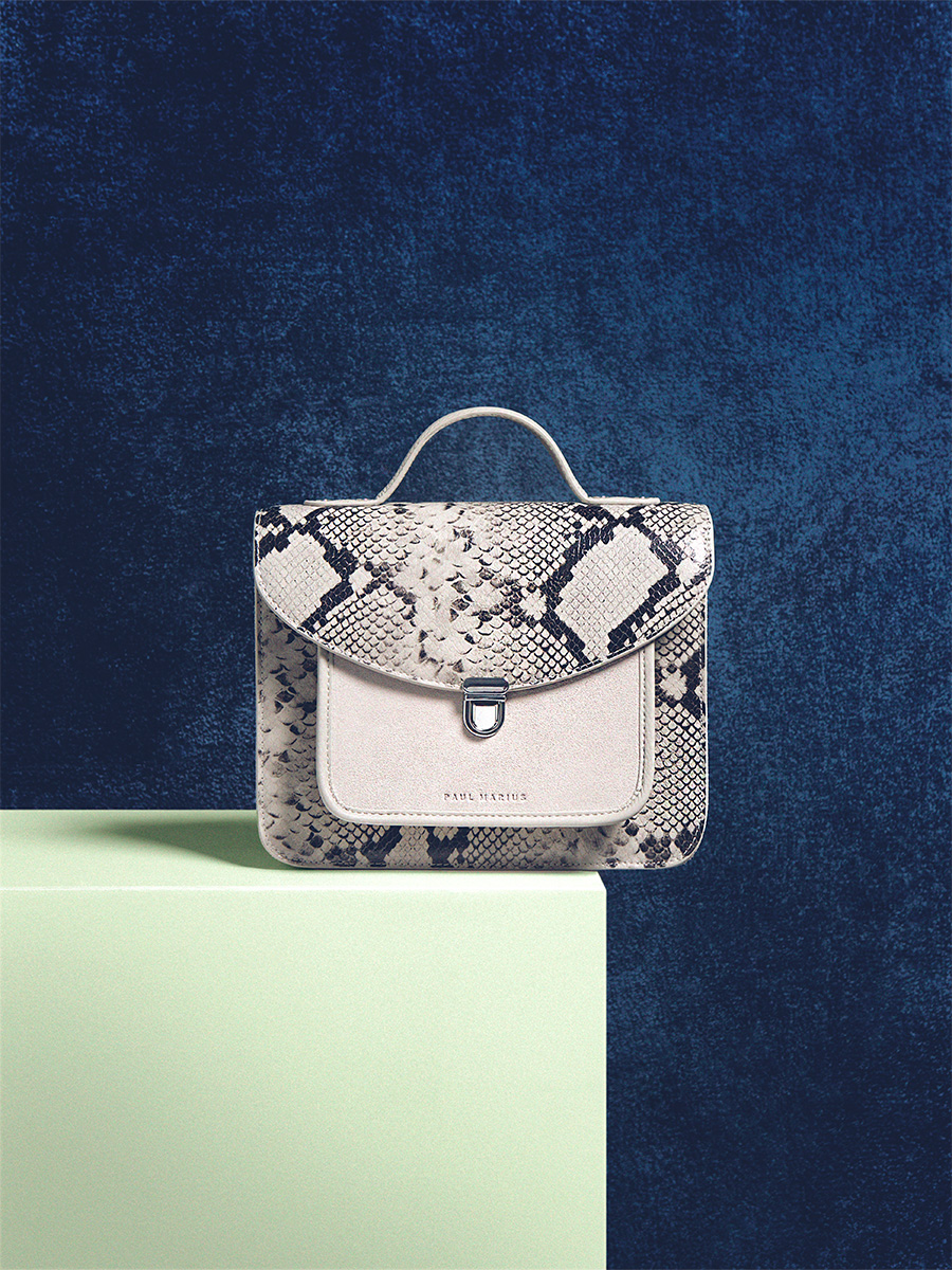 Galet python leather handbag Mademoiselle George Python - Galet back view