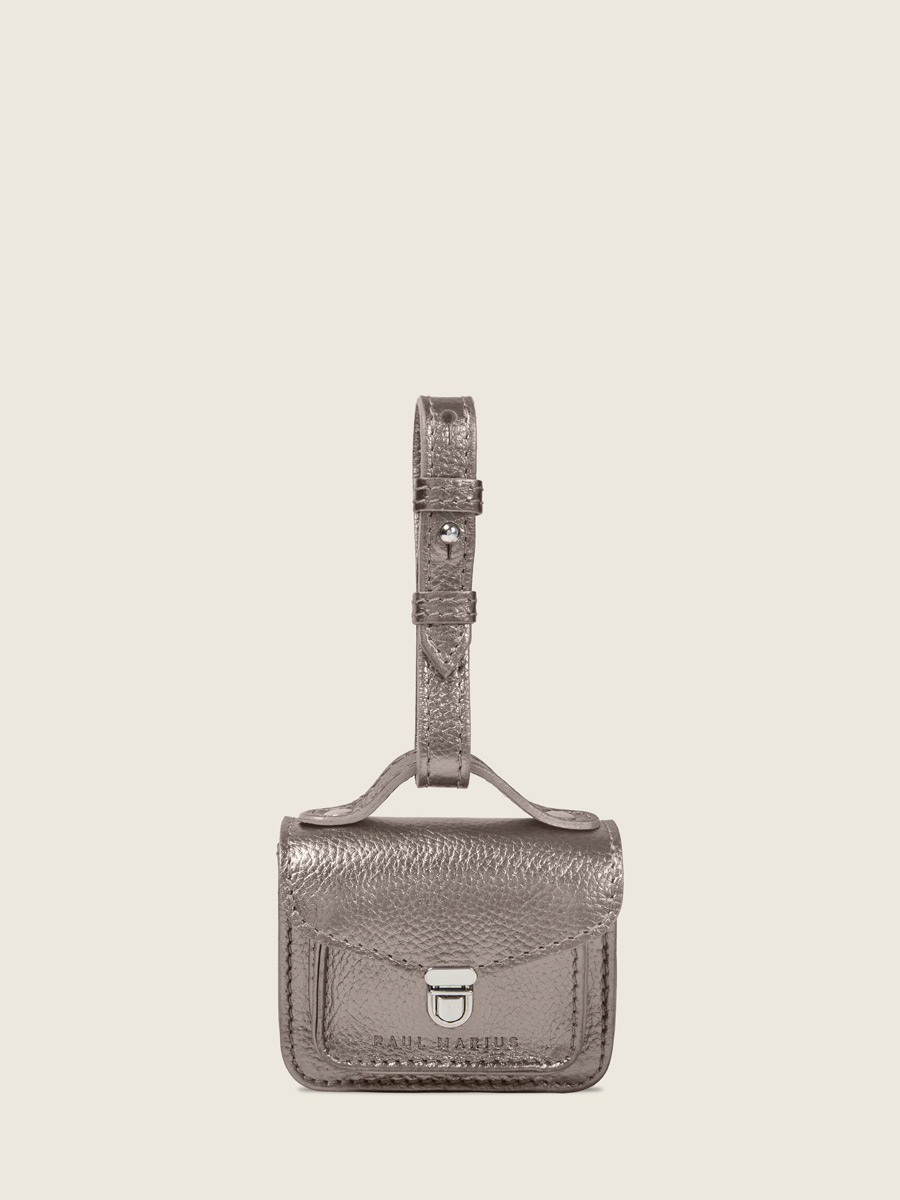 Silver Mademoiselle George Nano Bag Charm Wallet front view