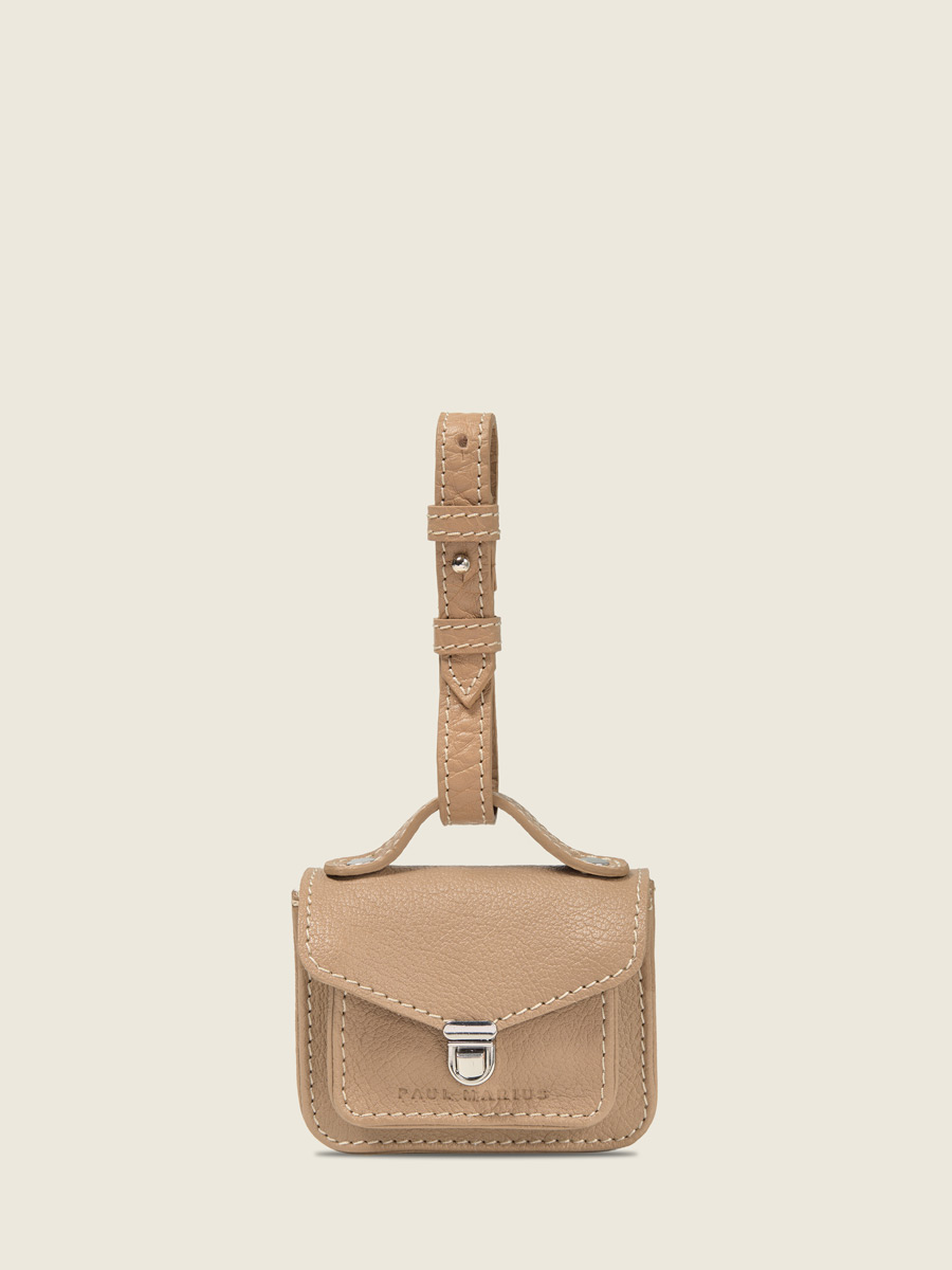 Taupe Mademoiselle George Nano Bag Charm Wallet front view