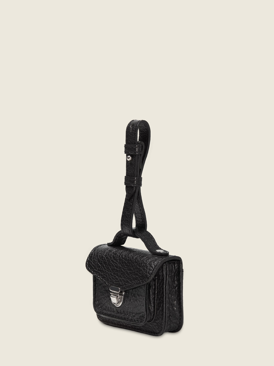 Black Mademoiselle George Nano Bag Charm Wallet back view