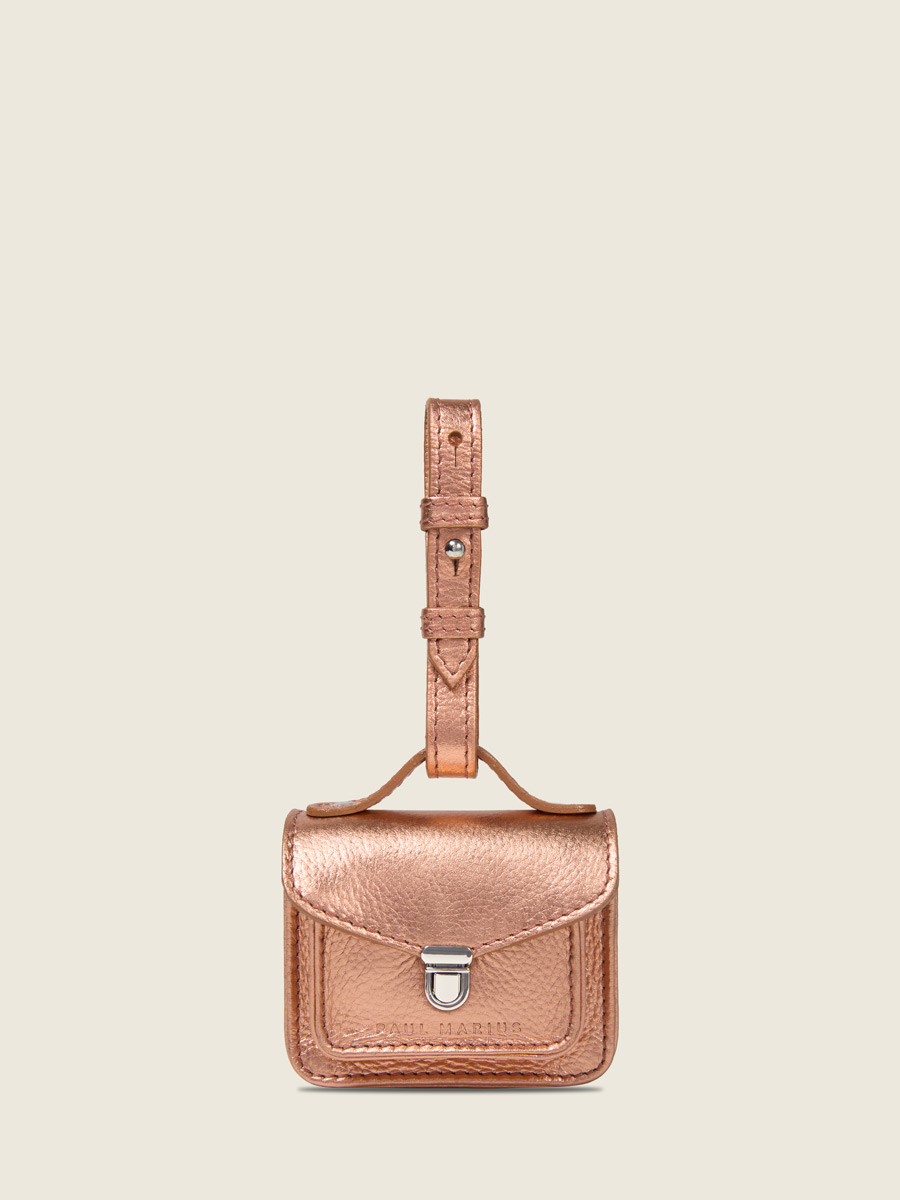 Rose gold Mademoiselle George Nano Bag Charm Wallet front view