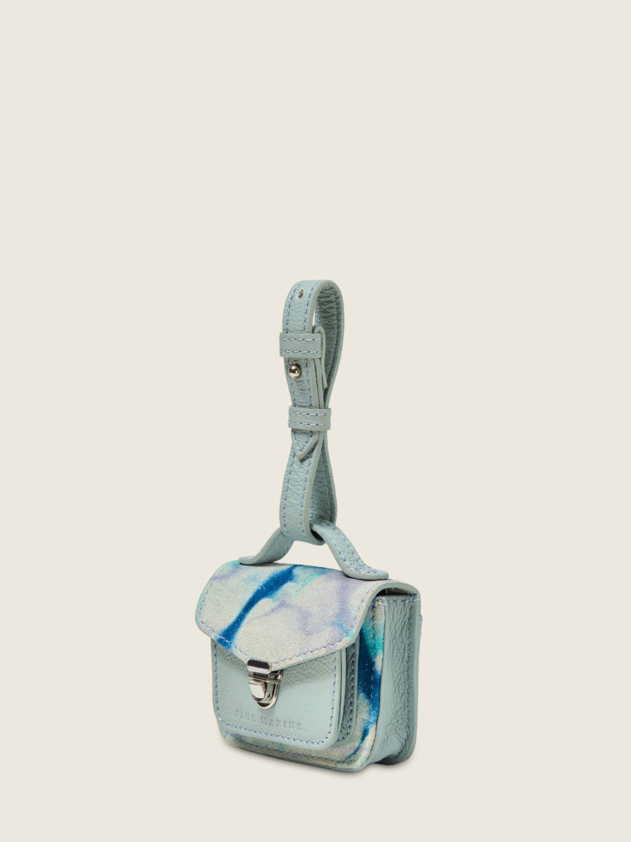Tie & Dye Blue Mademoiselle George Nano Bag Charm Wallet back view
