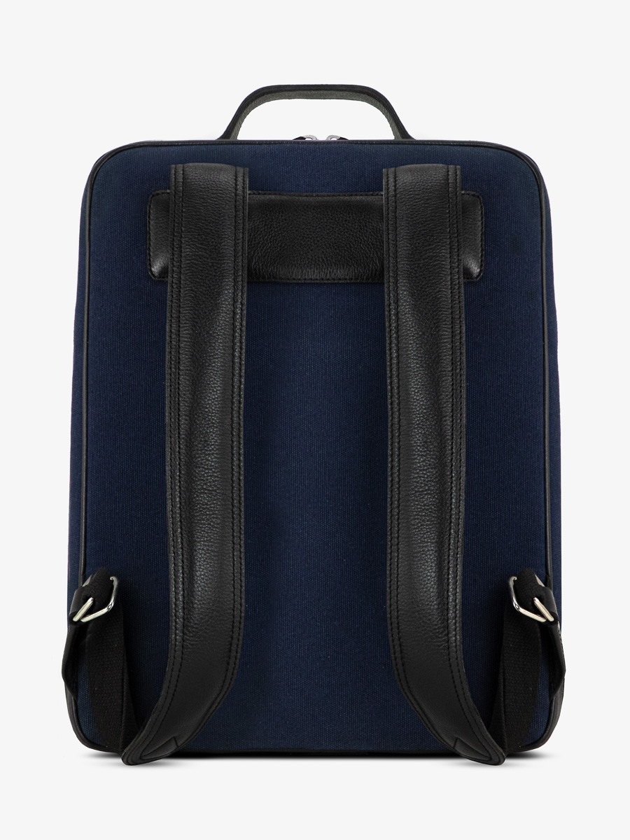leather-backpack-unisex-black-blue-inside-view-picture-urbain-black-navy-blue-canvas-paul-marius-b08-obl-bluc