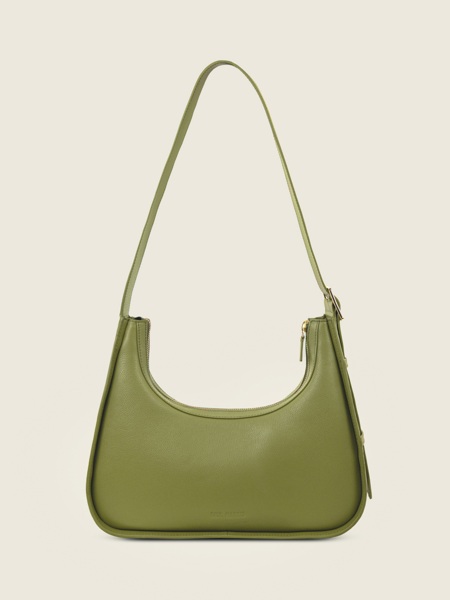 baguette-bag-leather-victoire-olive-green-front-view-w54-gr-o