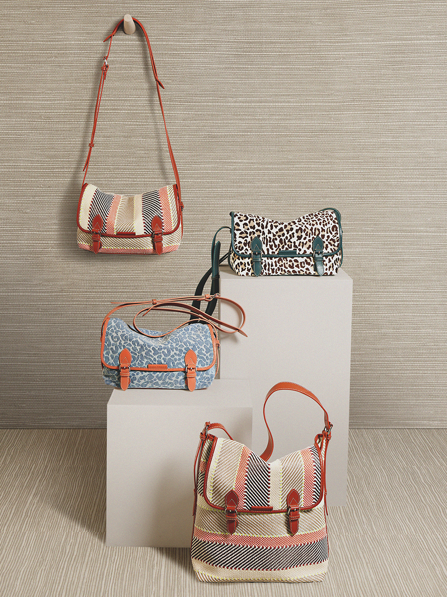 Multicoloured raffia crossbody bag Loulou Raphia - Multicolour inside view