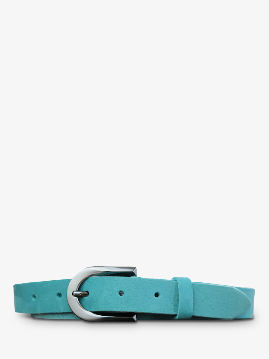 leather-belt-blue-green-front-view-picture-laceinture-magnifique-nubuck--25mm-turquoise-paul-marius-3760125342740