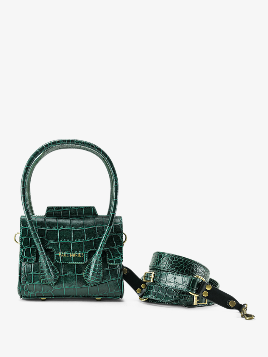 leather-handbag-for-woman-dark-green-front-view-picture-colette-xs-alligator-malachite-paul-marius-3760125357263