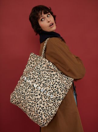 Le Grand Cabas Leopard - Beige