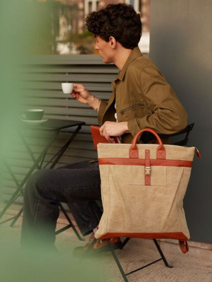 L'Aviateur - Cognac / Khaki Canvas