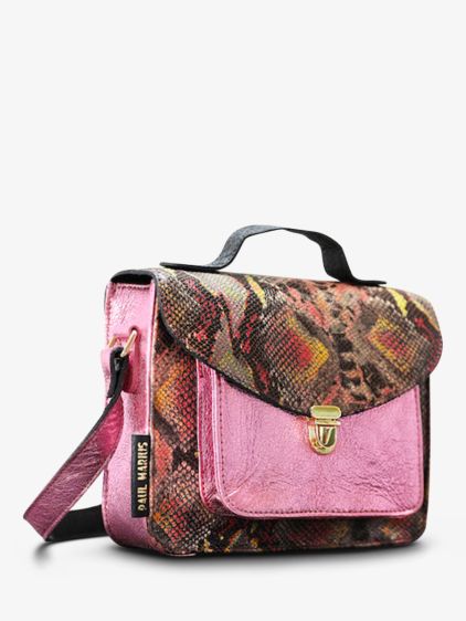 Mademoiselle George Python - Magma Metallic Pink