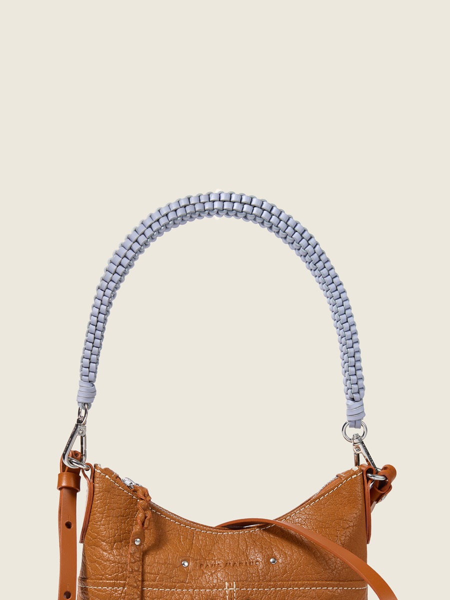 Removable lavender bag strap  LeScoubidou - Lavender front view