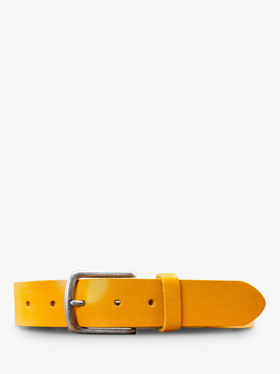 leather-belt-yellow-front-view-picture-laceinture-magnifique--35mm-saffron-paul-marius-3760125339733