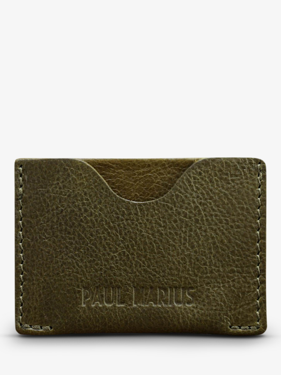 leather-card-holder-khaki-front-view-picture-leporte-cartes-gabin-khaki-paul-marius-3760125336572