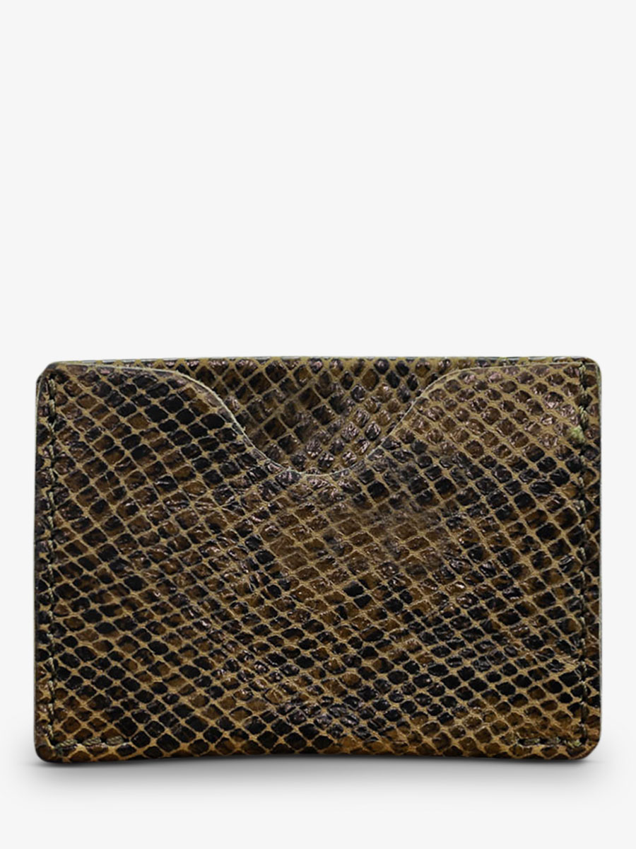 leather-card-holder-khaki-front-view-picture-leporte-cartes-gabin-python-khaki-paul-marius-3760125337609