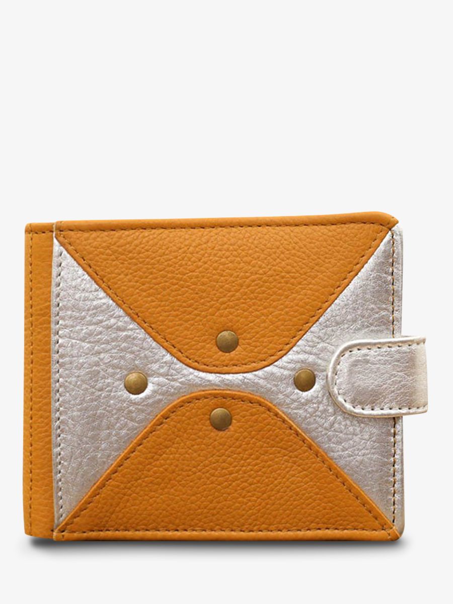 leather-wallet-woman-yellow-silver-front-view-picture-leportefeuille-louise-saffron-silver-paul-marius-3760125334080