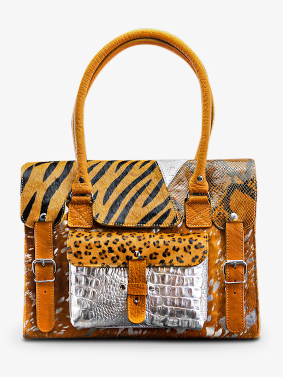 leather-shoulder-bag-for-woman-yellow-silver-front-view-picture-lerive-gauche--m-chimere-saffron-silver-paul-marius-3760125337067