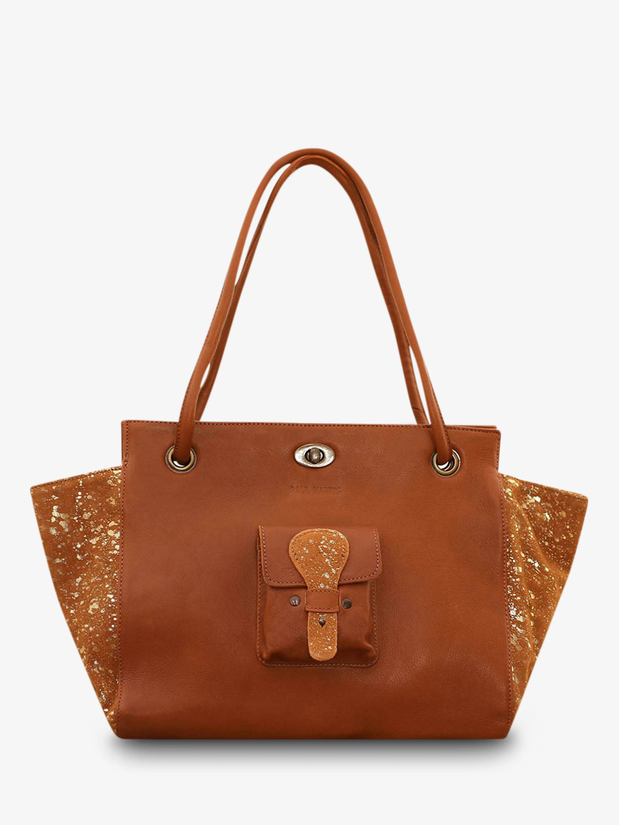 handbag-for-woman-paulmarius-brown-gold-front-view-picture-madame-m-light-brown-gold-paul-marius-3760125332819