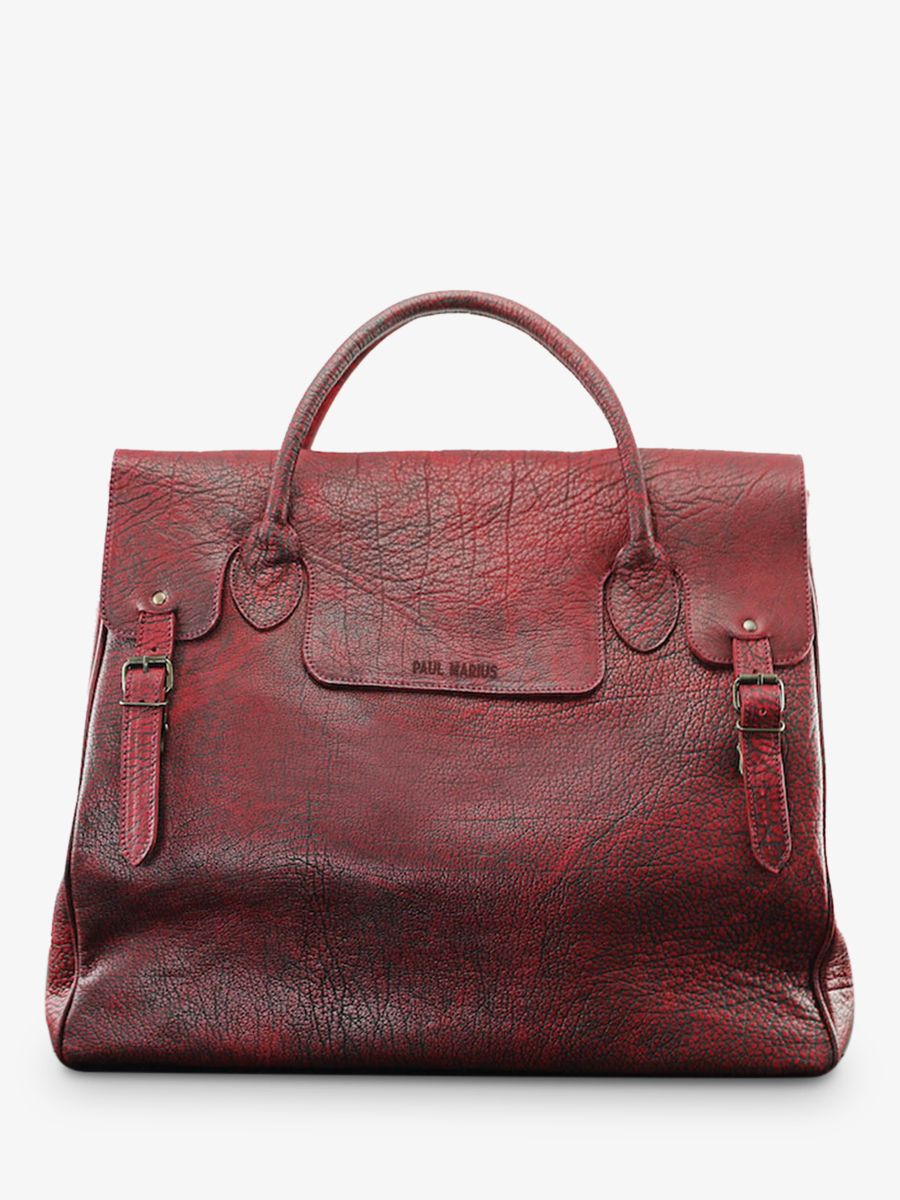big-leather-travel-bag-for-men-red-front-view-picture-rouen-delhi-garnet-paul-marius-3760125341453
