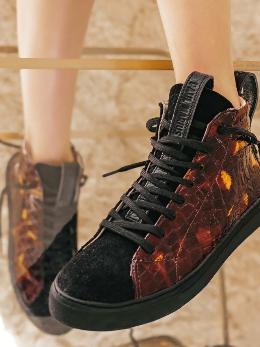 sneakers-for-women-brown-front-view-picture-pm001-caiman-varnished-amber-paul-marius-3760125349787