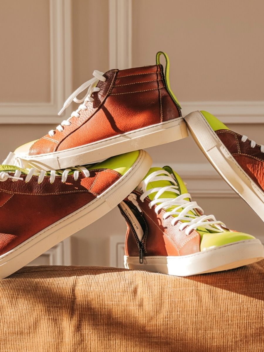 sneakers-for-women-yellow-front-view-picture-pm001-neon-yellow-paul-marius-3760125350141