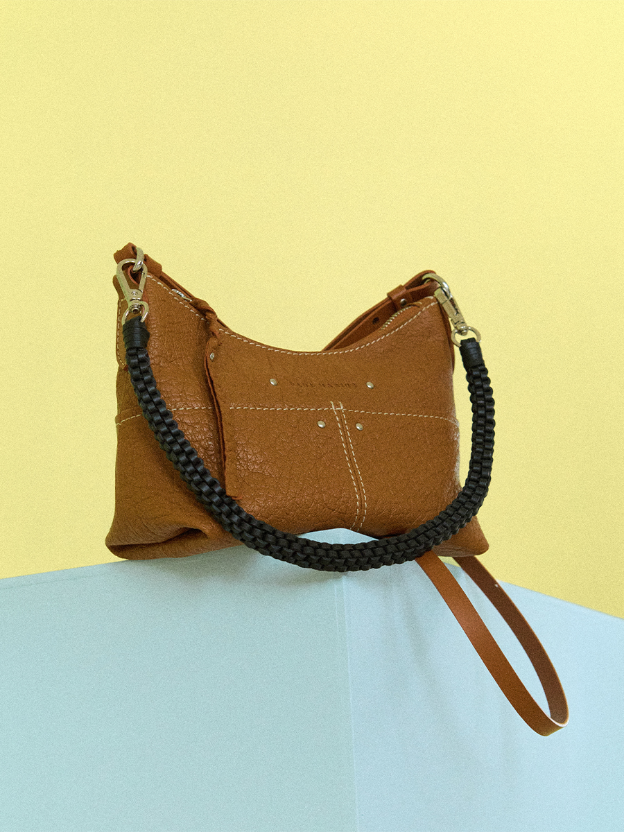 Removable black bag strap  LeScoubidou - Black back view