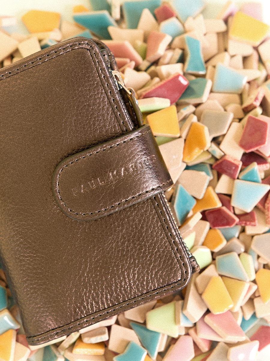 Copper wallet Valentine - Copper side view