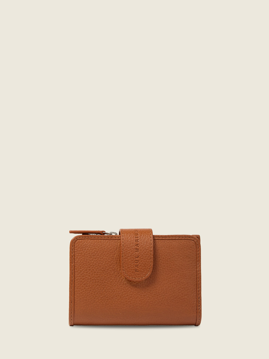 Brown wallet Valentine - Natural front view