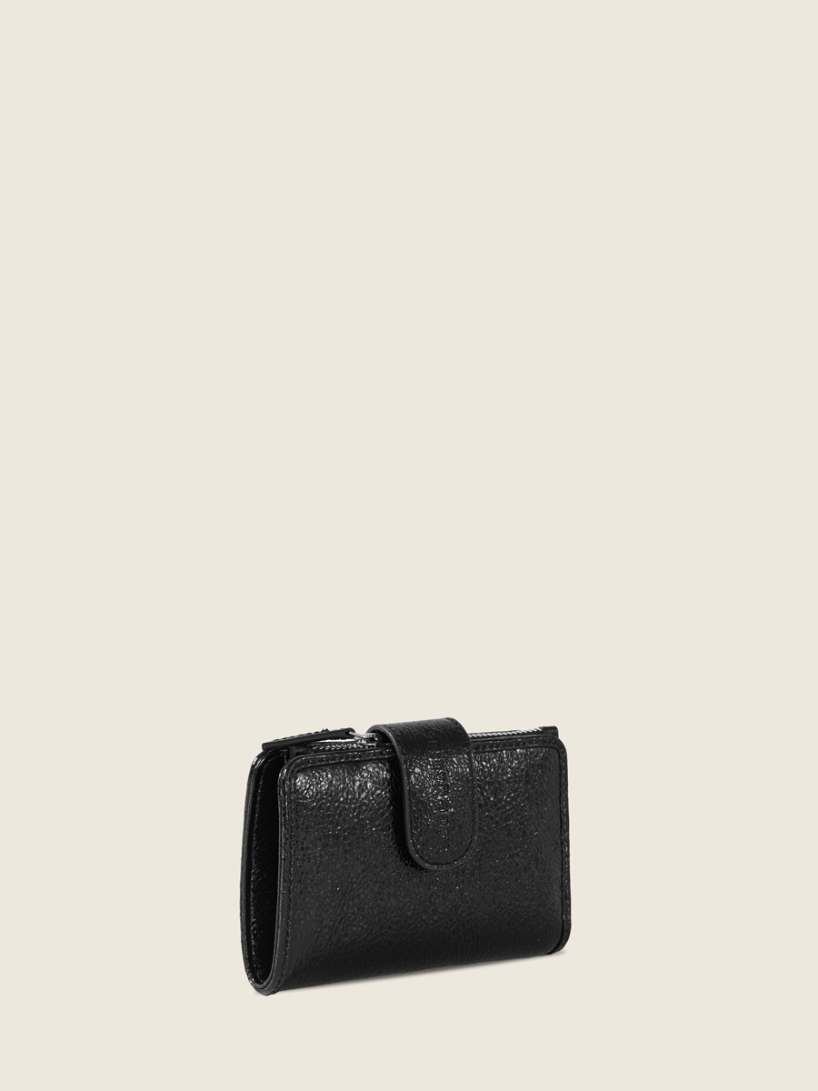 Shimmering black wallet Valentine - Eclipse back view