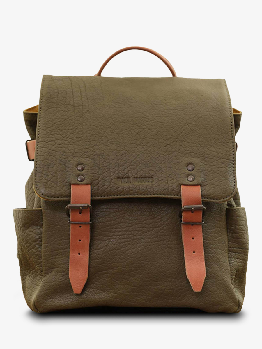 leather-back-pack-khaki-front-view-picture-laudacieux-khaki-paul-marius-3760125334486